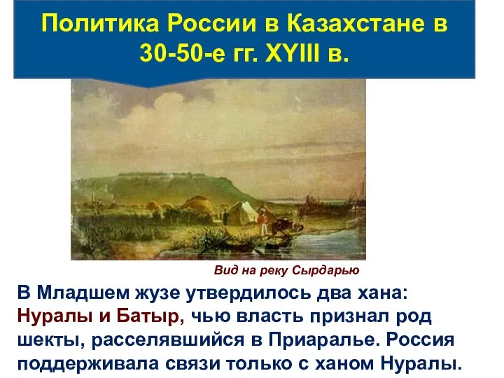 В Младшем жузе утвердилось два хана: Нуралы и Батыр, чью власть признал