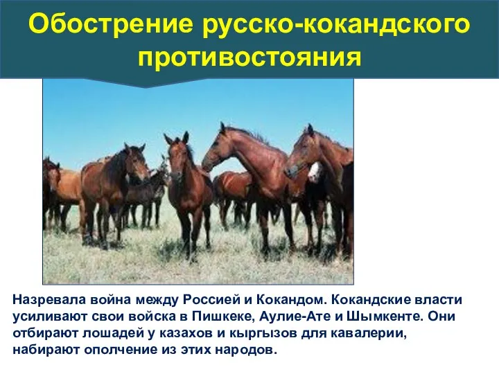 Назревала война между Россией и Кокандом. Кокандские власти усиливают свои войска в