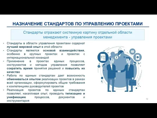 НАЗНАЧЕНИЕ СТАНДАРТОВ ПО УПРАВЛЕНИЮ ПРОЕКТАМИ