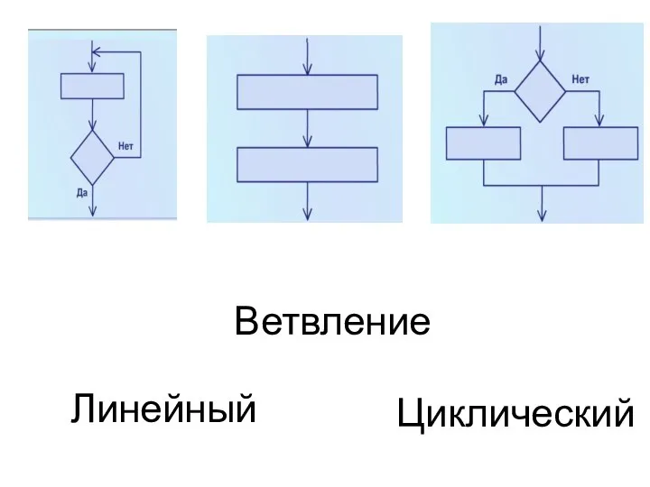 Линейный Ветвление Циклический