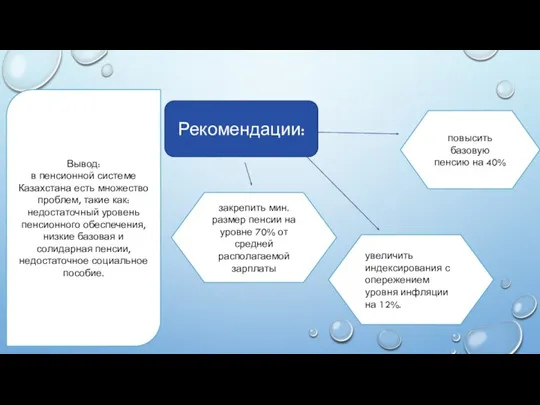 Рекомендации: закрепить мин. размер пенсии на уровне 70% от средней располагаемой зарплаты