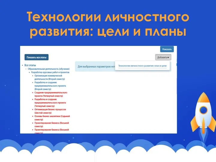 Технологии личностного развития: цели и планы