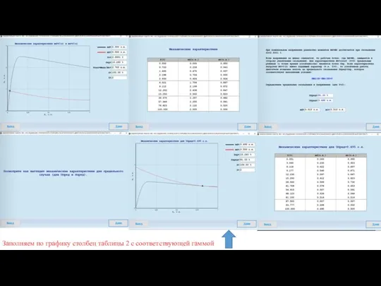 Заполняем по графику столбец таблицы 2 с соответствующей гаммой