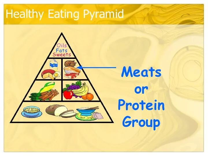 Healthy Eating Pyramid Meats or Protein Group