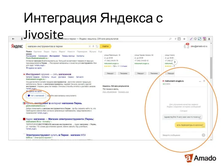 Интеграция Яндекса с Jivosite