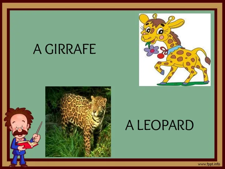 A GIRRAFE A LEOPARD