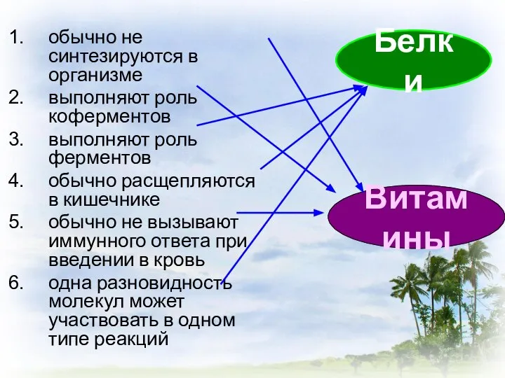 обычно не синтезируются в организме выполняют роль коферментов выполняют роль ферментов обычно