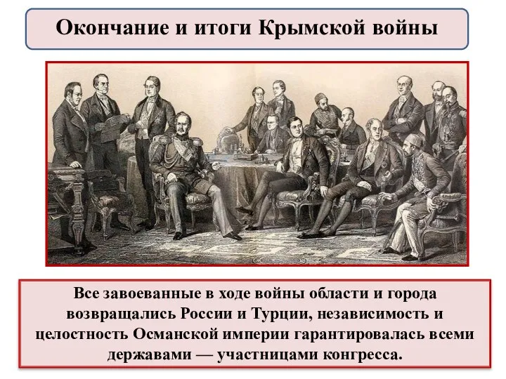 Все завоеванные в ходе войны области и города возвращались России и Турции,