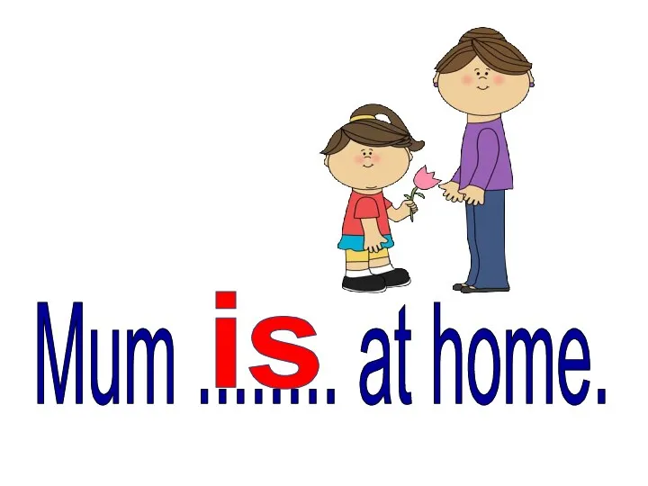 Mum ........ at home. is