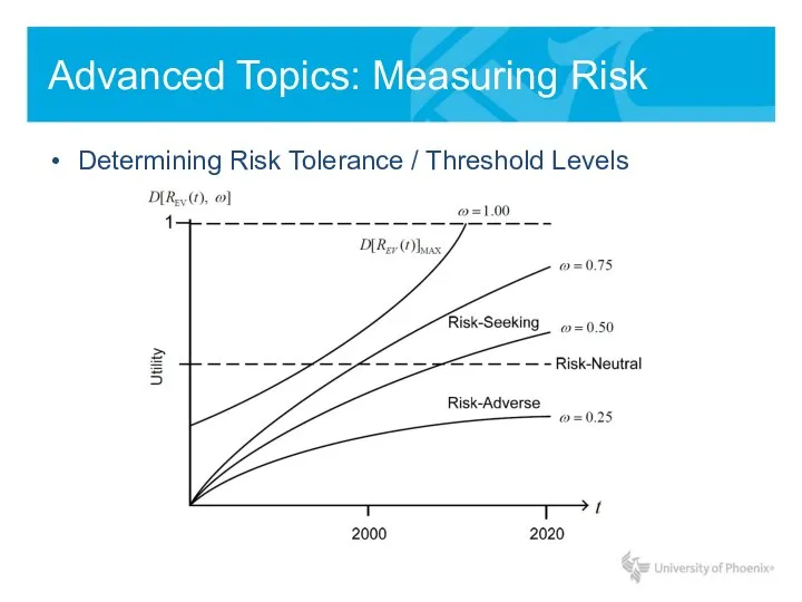 Advanced Topics: Measuring Risk Determining Risk Tolerance / Threshold Levels