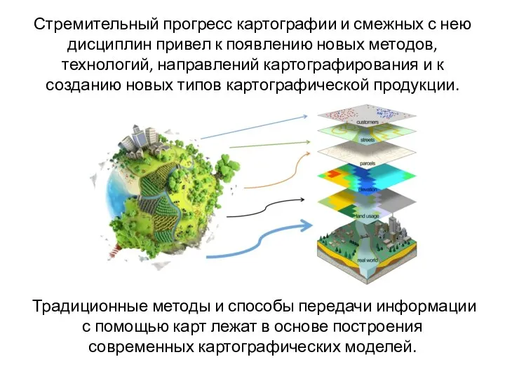 Стремительный прогресс картографии и смежных с нею дисциплин привел к появлению новых