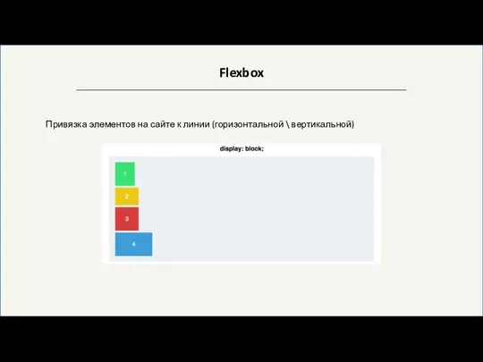 Flexbox Привязка элементов на сайте к линии (горизонтальной \ вертикальной)