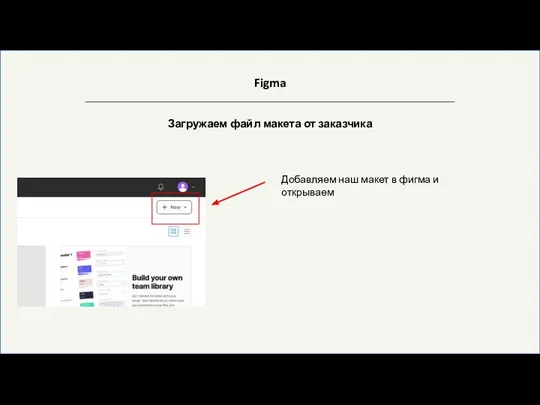 Figma Загружаем файл макета от заказчика Добавляем наш макет в фигма и открываем