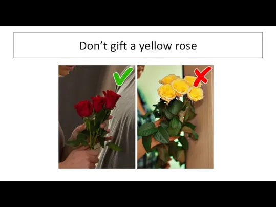 Don’t gift a yellow rose