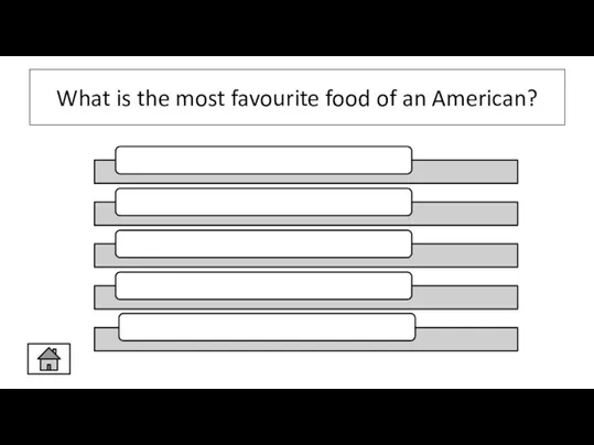 What is the most favourite food of an American?