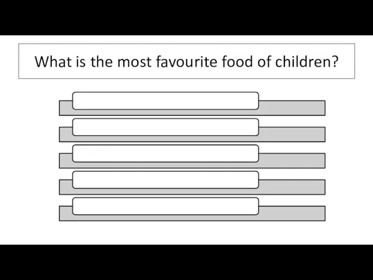 What is the most favourite food of children?
