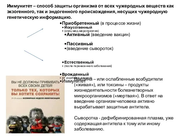 Иммунитет – способ защиты организма от всех чужеродных веществ как экзогенного, так