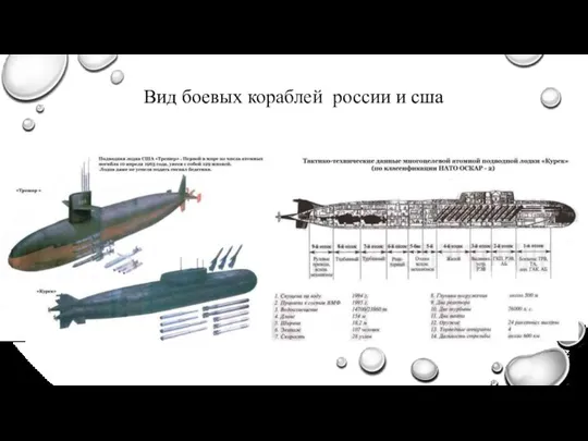 Вид боевых кораблей россии и сша