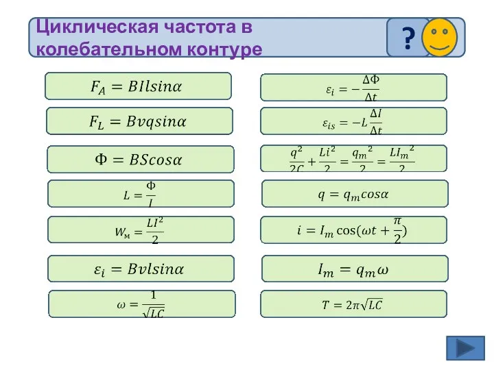 Циклическая частота в колебательном контуре ?