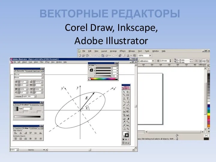 ВЕКТОРНЫЕ РЕДАКТОРЫ Corel Draw, Inkscape, Adobe Illustrator