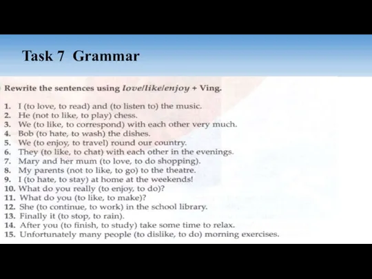 Task 7 Grammar