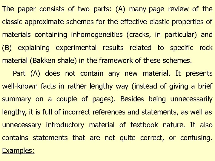 The paper consists of two parts: (A) many-page review of the classic