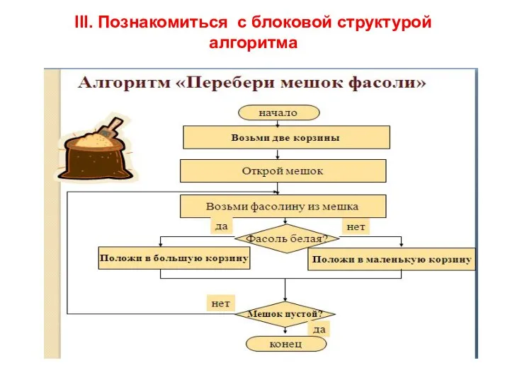 III. Познакомиться с блоковой структурой алгоритма