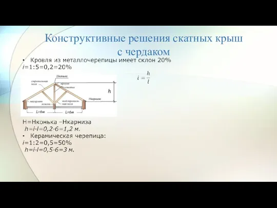 Конструктивные решения скатных крыш с чердаком