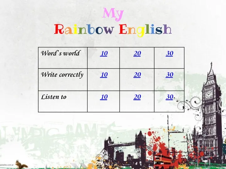 My Rainbow English