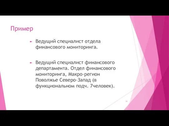 Пример Ведущий специалист отдела финансового мониторинга. Ведущий специалист финансового департамента. Отдел финансового