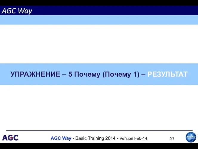 УПРАЖНЕНИЕ – 5 Почему (Почему 1) – РЕЗУЛЬТАТ