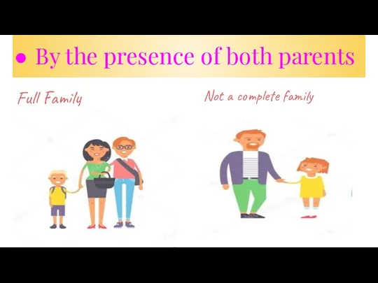 By the presence of both parents Full Family Not a complete family