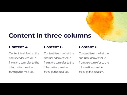 Content itself is what the end-user derives value from also can refer