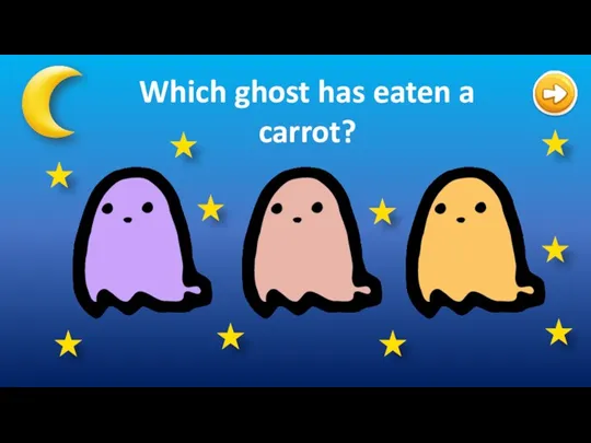 Which ghost has eaten a carrot?