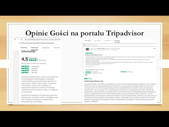 Opinie Gości na portalu Tripadvisor