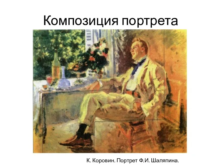 Композиция портрета К. Коровин. Портрет Ф.И. Шаляпина. 1911