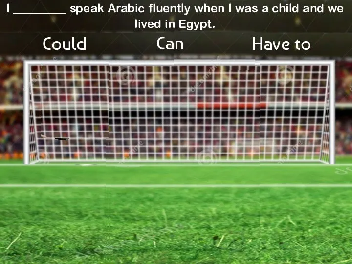 I _________ speak Arabic fluently when I was a child and we