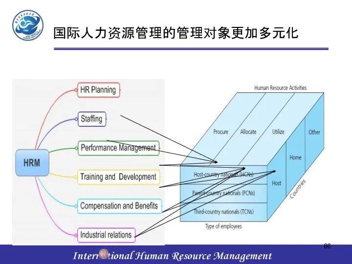 国际人力资源管理的管理对象更加多元化