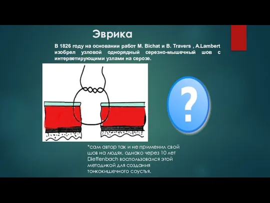 Эврика В 1826 году на основании работ M. Bichat и В. Travers