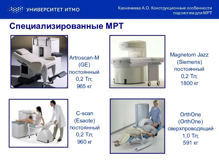 Специализированные МРТ OrthOne (OrthOne) сверхпроводящий 1,0 Тл; 591 кг Magnetom Jazz (Siemens)