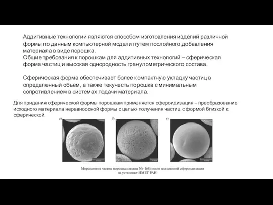 Аддитивные технологии являются способом изготовления изделий различной формы по данным компьютерной модели