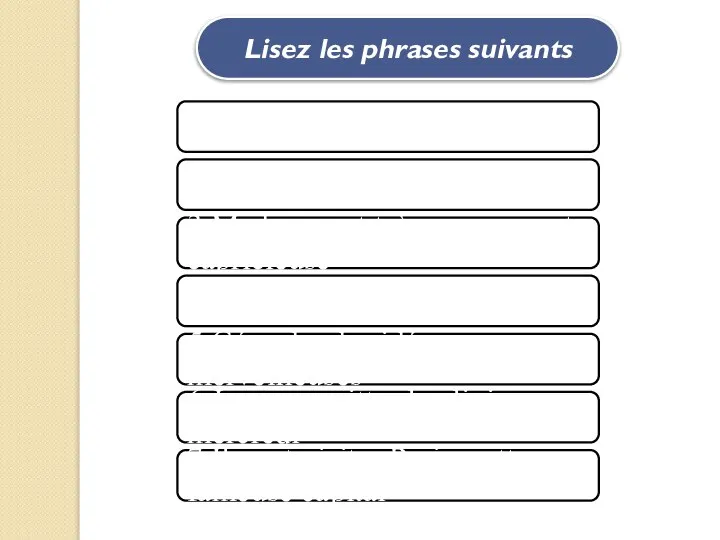 1.Le ciel est bleu 2.Il est gai et heureux 3.Madame est très