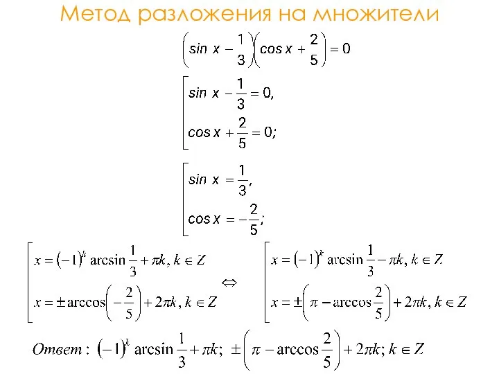 Метод разложения на множители