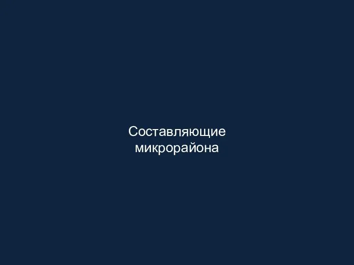 Составляющие микрорайона