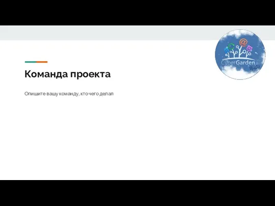 Команда проекта Опишите вашу команду, кто чего делал