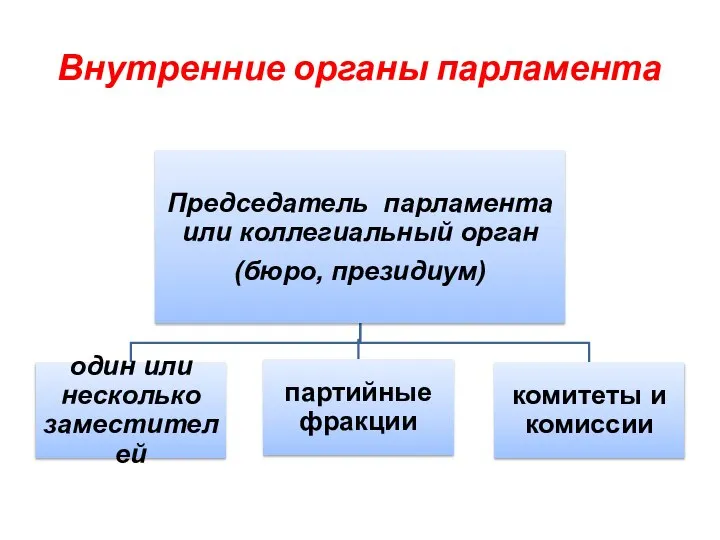 Внутренние органы парламента