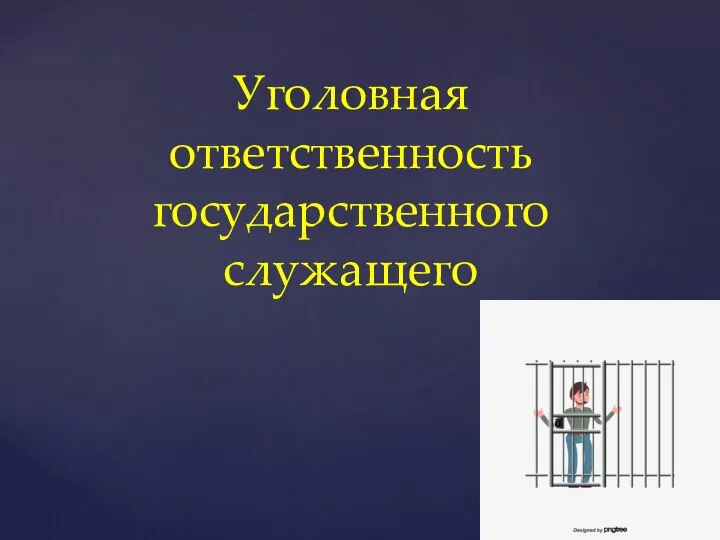 Уголовная ответственность государственного служащего