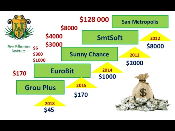 EuroBit Grou Plus Sunny Chance SmtSoft San Metropolis $128 000 2012 2012