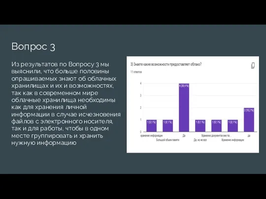 Вопрос 3 Из результатов по Вопросу 3 мы выяснили, что больше половины