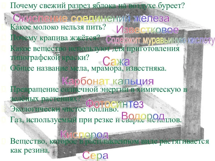 Почему свежий разрез яблока на воздухе буреет? Какое молоко нельзя пить? Почему